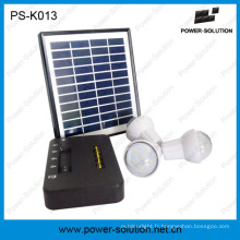 Système portatif d&#39;énergie solaire à la maison de batterie de Li-ion avec 3bulbs